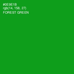 #0E9E1B - Forest Green Color Image
