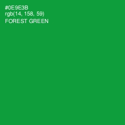 #0E9E3B - Forest Green Color Image