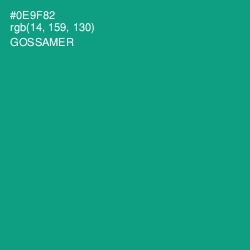 #0E9F82 - Gossamer Color Image