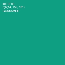 #0E9F83 - Gossamer Color Image