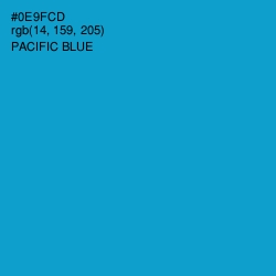 #0E9FCD - Pacific Blue Color Image