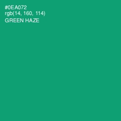 #0EA072 - Green Haze Color Image
