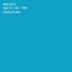 #0EA2C7 - Cerulean Color Image