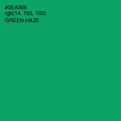 #0EA366 - Green Haze Color Image