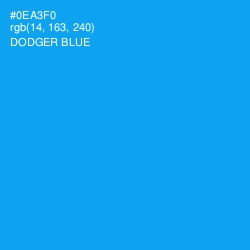 #0EA3F0 - Dodger Blue Color Image