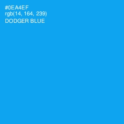 #0EA4EF - Dodger Blue Color Image