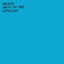 #0EA7D1 - Cerulean Color Image