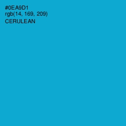 #0EA9D1 - Cerulean Color Image