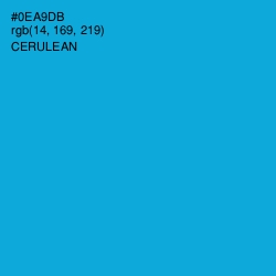 #0EA9DB - Cerulean Color Image