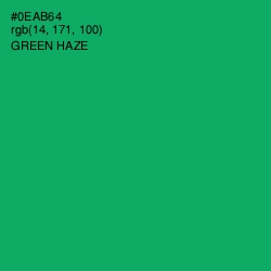 #0EAB64 - Green Haze Color Image