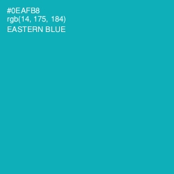 #0EAFB8 - Eastern Blue Color Image