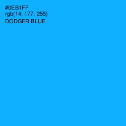 #0EB1FF - Dodger Blue Color Image