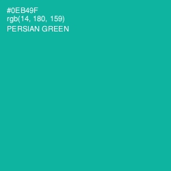 #0EB49F - Persian Green Color Image