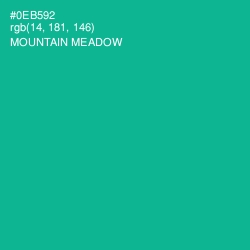 #0EB592 - Mountain Meadow Color Image
