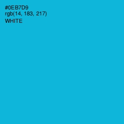 #0EB7D9 - Cerulean Color Image