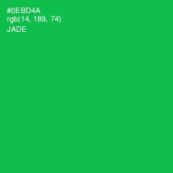 #0EBD4A - Jade Color Image