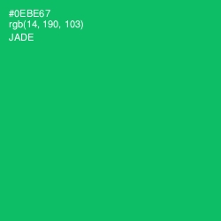 #0EBE67 - Jade Color Image