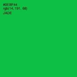 #0EBF44 - Jade Color Image