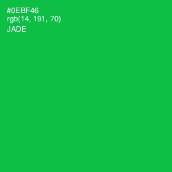 #0EBF46 - Jade Color Image