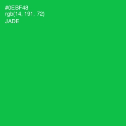 #0EBF48 - Jade Color Image