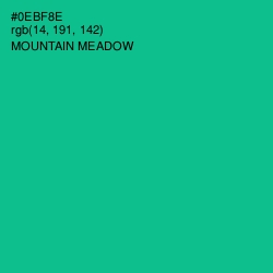 #0EBF8E - Mountain Meadow Color Image