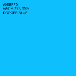 #0EBFFD - Dodger Blue Color Image