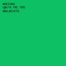 #0EC064 - Malachite Color Image