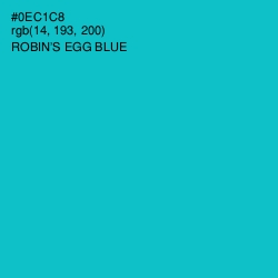 #0EC1C8 - Robin's Egg Blue Color Image