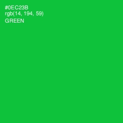 #0EC23B - Green Color Image