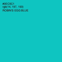 #0EC5C1 - Robin's Egg Blue Color Image