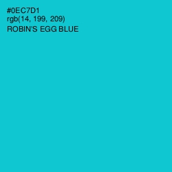 #0EC7D1 - Robin's Egg Blue Color Image
