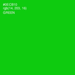 #0ECB10 - Green Color Image