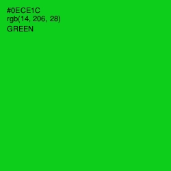 #0ECE1C - Green Color Image