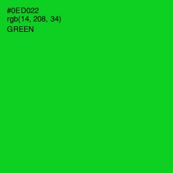 #0ED022 - Green Color Image
