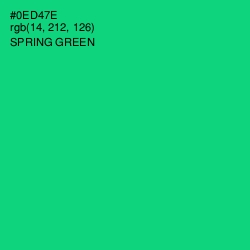 #0ED47E - Spring Green Color Image