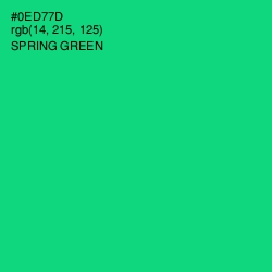 #0ED77D - Spring Green Color Image