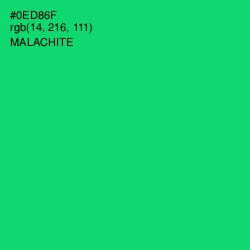 #0ED86F - Malachite Color Image