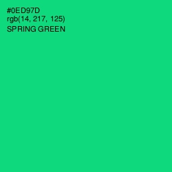 #0ED97D - Spring Green Color Image