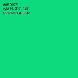 #0ED97E - Spring Green Color Image