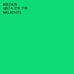 #0EDA76 - Malachite Color Image