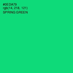#0EDA79 - Spring Green Color Image