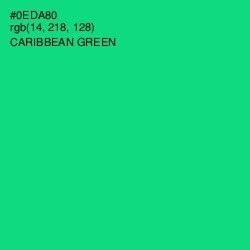 #0EDA80 - Caribbean Green Color Image