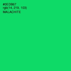 #0EDB67 - Malachite Color Image