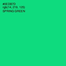 #0EDB7D - Spring Green Color Image