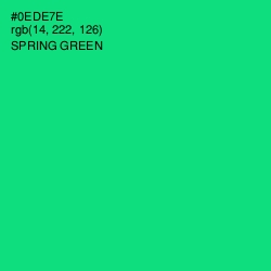 #0EDE7E - Spring Green Color Image