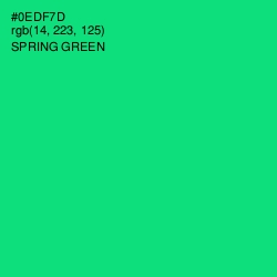 #0EDF7D - Spring Green Color Image