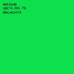 #0EE04B - Malachite Color Image