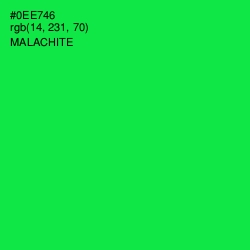 #0EE746 - Malachite Color Image