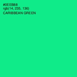 #0EEB88 - Caribbean Green Color Image