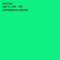 #0EF081 - Caribbean Green Color Image